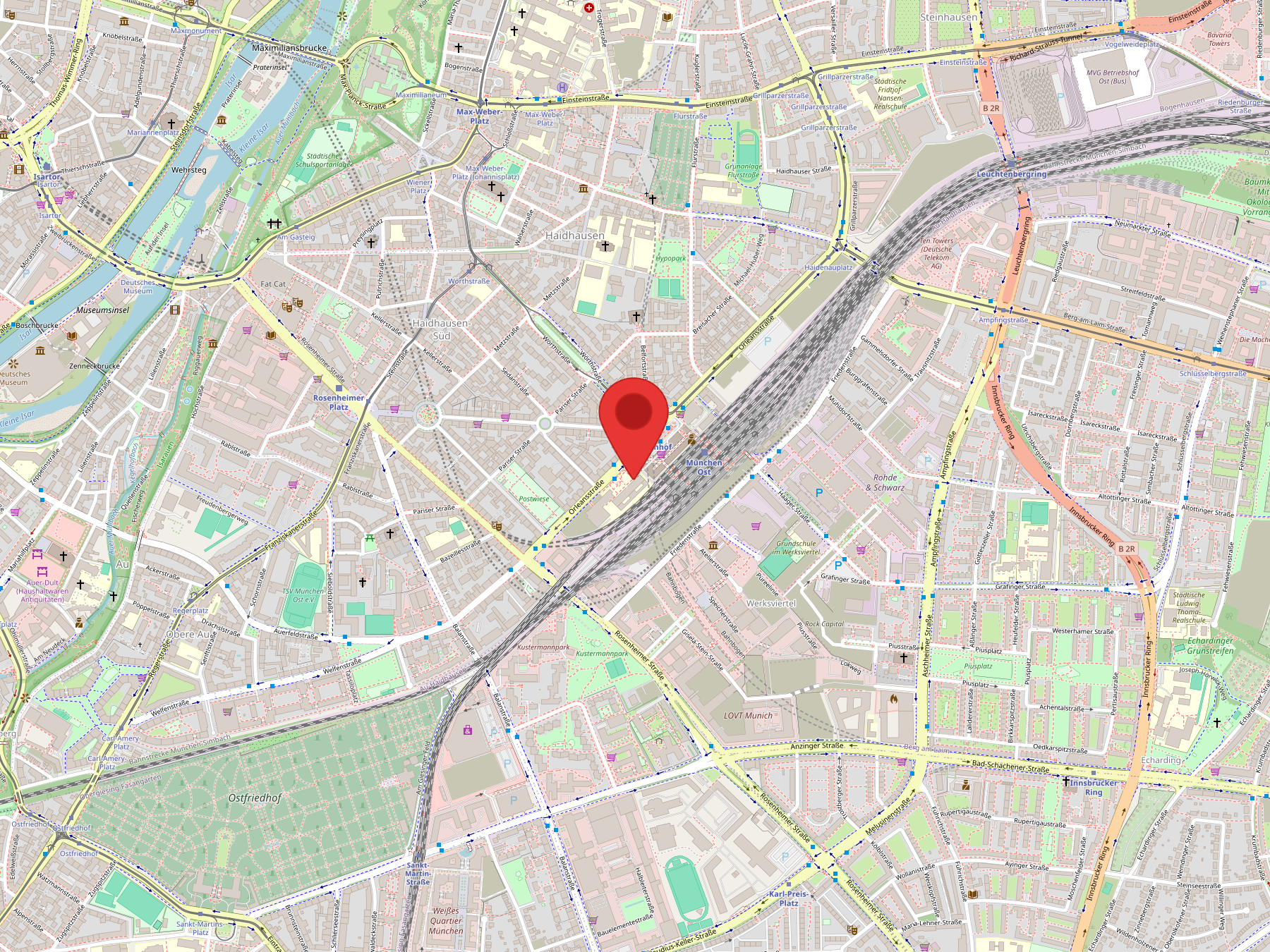 Karte Standort Ostbahnhof